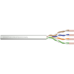 Installation cable DIGITUS cat.5e, U/UTP, Eca, AWG24/1, PVC, 500m, grey, reel