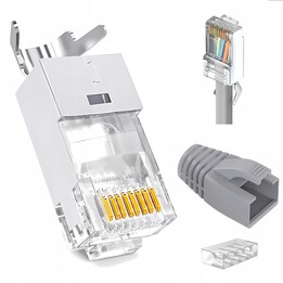 Spina RJ45 (8P8C) universale, cat.6A, schermata, AWG 24-22, confezione da 100 pz.