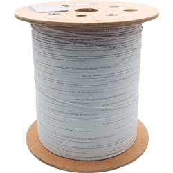 Indoor FTTH Fiber Optic Cable 2 On With SC Connectors, SM 9/125 OS2 G57A1, Eca, LSOH, White, 1km