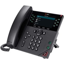 POLY VVX 450 Telefone IP comercial de 12 linhas e habilitado para PoE Preto