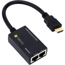 HDMI Extender via UTP Cat5e/6 RJ45 Twisted Pair Cable up to 30m