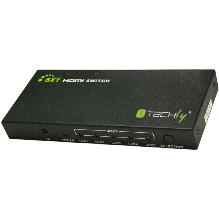 5-Port HDMI 5x1 4K*30Hz Switch Techly Remote Control