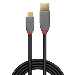 USB 3.2 Typ A-auf-C-Kabel, 10 Gbit/s, 5 A, PD, Anthra Line, 2 m