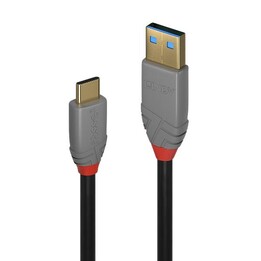 Cabo USB 3.2 tipo A para C, 5A, PD, Linha Anthra, 3m