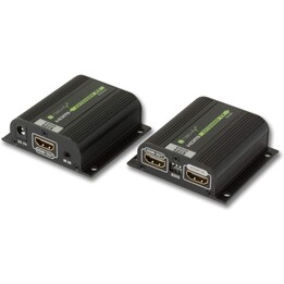 RALLONGE HDMI VIA CÂBLE À PAIRE TORSADÉE CAT6/6A/7 RJ45 40M EDID IR POE/POC