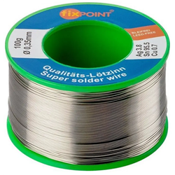 Lata de solda sem chumbo, seção transversal de 0,35 mm, rolo de 100 g