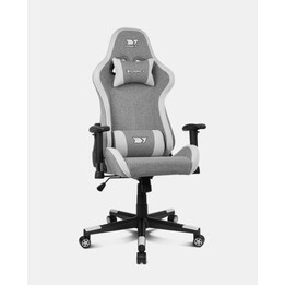 Sedia da gaming per PC Drift Dr90 Pro, sedile imbottito, grigio, bianco