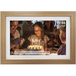 Cadre photo Denver avec FRAMEO FHD 15,6" 8 Go bois clair