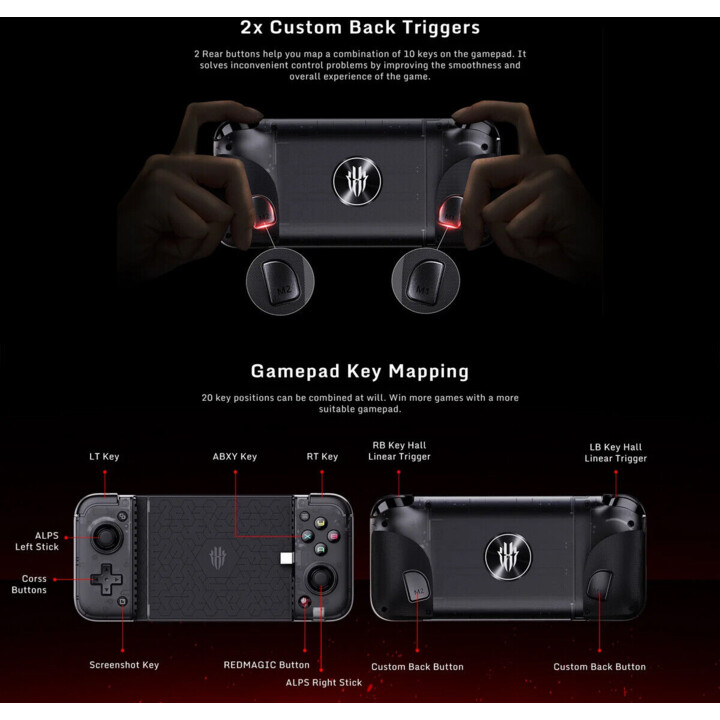 Controller con impugnatura RedMagic Shadow Blade