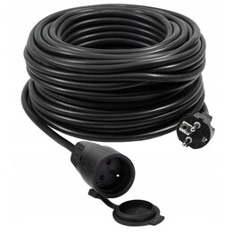VERTEX PZO50M Einziehbares Verlängerungskabel 50 m 3x2,5 mm Schwarz oder Orange