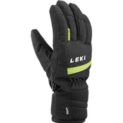 LEKI GLOVES Max Junior black-lime 4.0