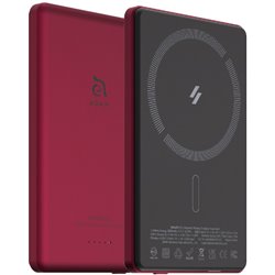 Adam magnetic external battery 5,000mah ultra fine red