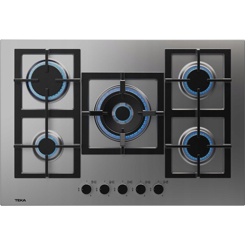 Placa Gas Butano Teka EFX 70.1 5G AI AL DR CI 75cm 5 Zonas Plata