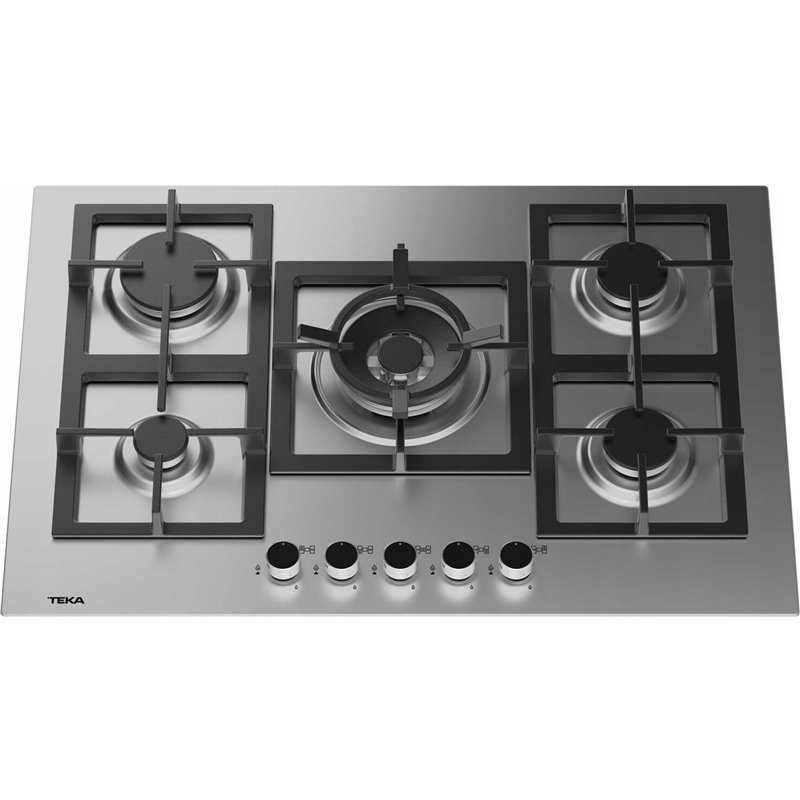 Placa Gas Butano Teka EFX 70.1 5G AI AL DR CI 75cm 5 Zonas Plata