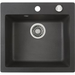 Fregadero de cocina Clivo 50 S-TQ de Granito Negro