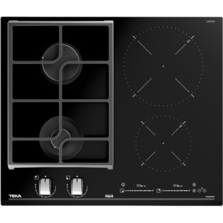 Placa de Inducción y Gas JZC 64322 ABC BK (E4) 60 cm 4 Zonas Negro