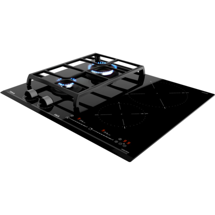 Placa de Inducción y Gas JZC 64322 ABC BK (E4) 60 cm 4 Zonas Negro