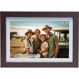 Denver Fotorahmen mit FRAMEO 10,1" 16GB dunklem Holz