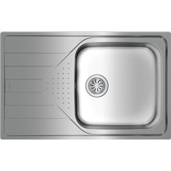 Fregadero de Cocina 1 Seno con Escurridor Teka Universe 50 T-XP 1C 1E Max Plata