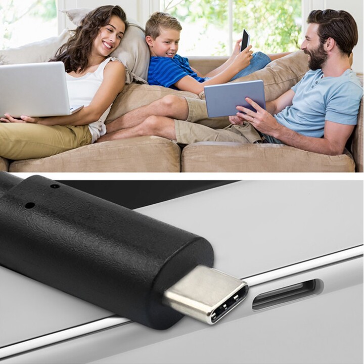 Qoltec PD 120W Turbo Fast Charger | 5-28V | 3-4.5A | USB-C | Black