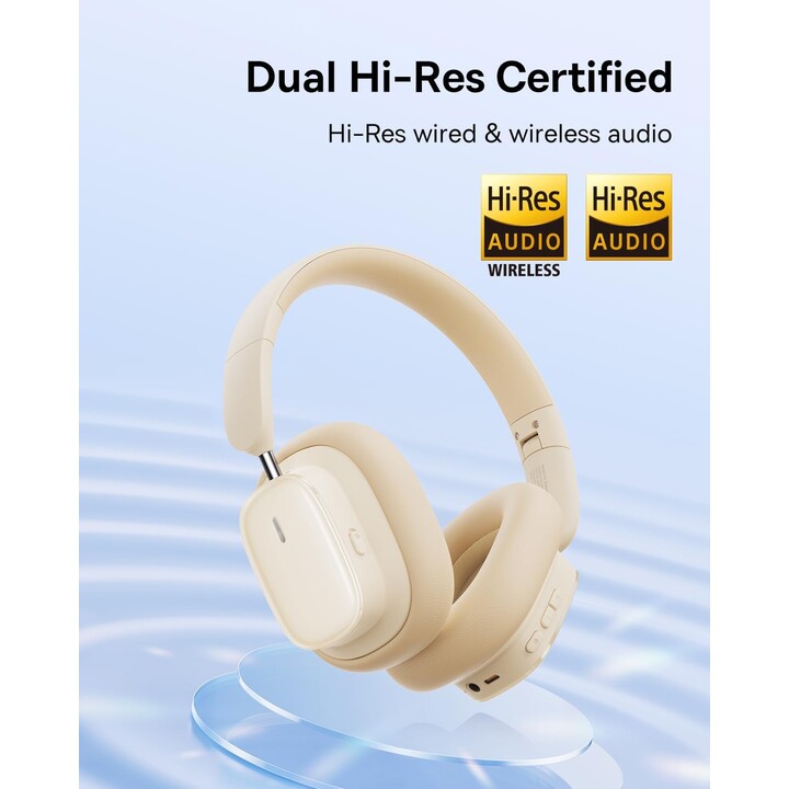 Fones de ouvido sem fio com cancelamento de ruído Baseus Bowie H1i Stellar Branco