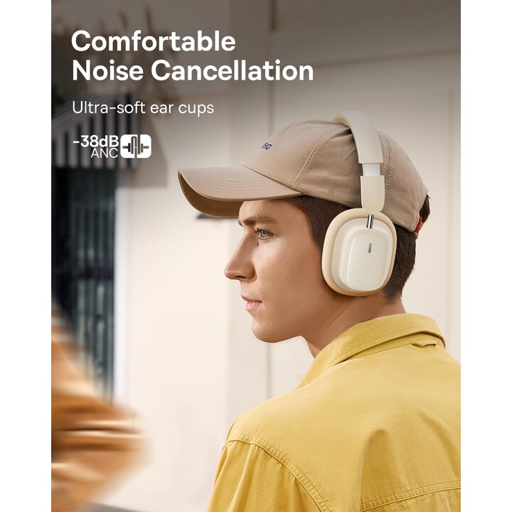 Fones de ouvido sem fio com cancelamento de ruído Baseus Bowie H1i Stellar Branco
