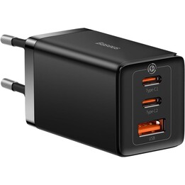 Chargeur rapide Baseus GaN 5 Pro CCGP120201 65W 1x USB-A 2x USB-C PD 3.0 QC 4.0 + câble USB-C