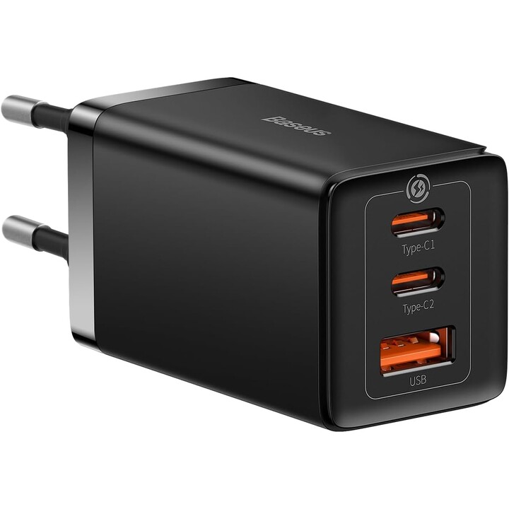 Baseus GaN 5 Pro Schnellladegerät CCGP120201 65W 1x USB-A 2x USB-C PD 3.0 QC 4.0 + USB-C-Kabel