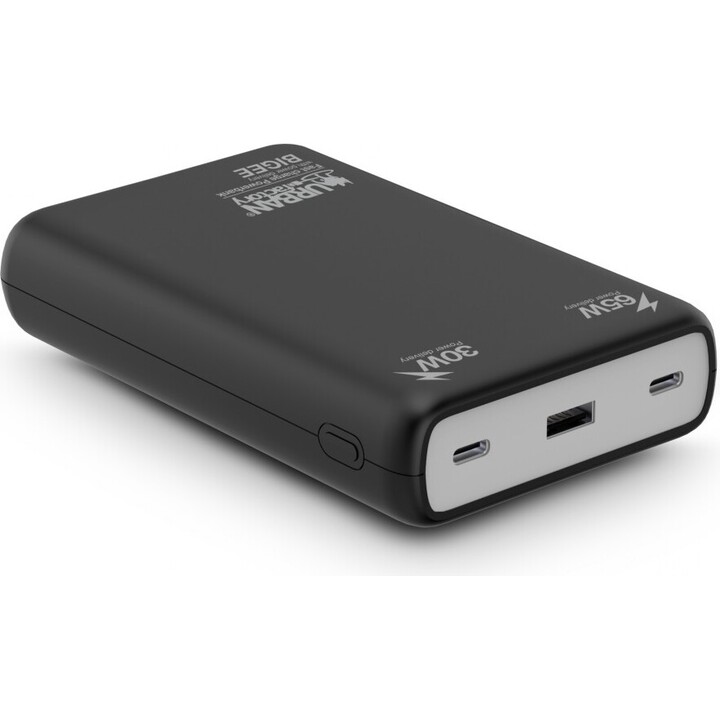 Urban Factory Bigee XL Powerbank 20000mAh 65W Preto, cinza