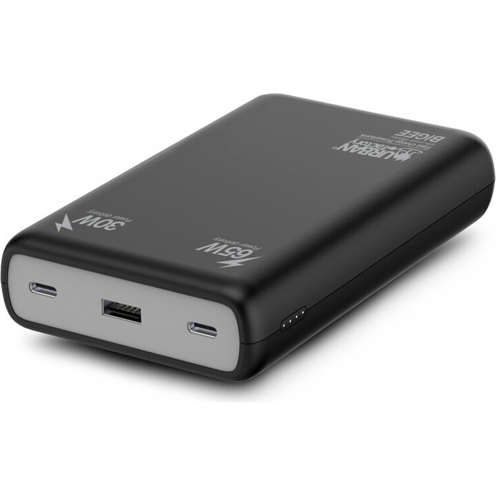 Urban Factory Bigee XL Powerbank 20000mAh 65W Preto, cinza