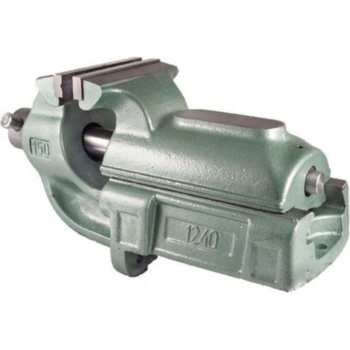 BISON 1240-150, Verstärkter Tischschraubstock, Industrie, Grau