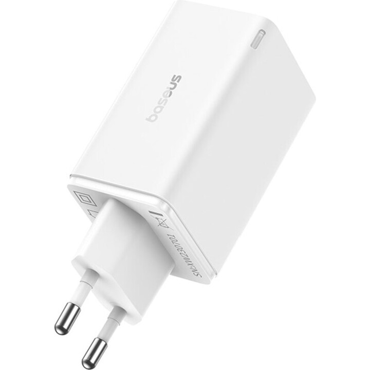 Baseus GaN6 Pro Chargeur rapide 4 ports 65W 2 USB-A and 2 USB-C Blanc