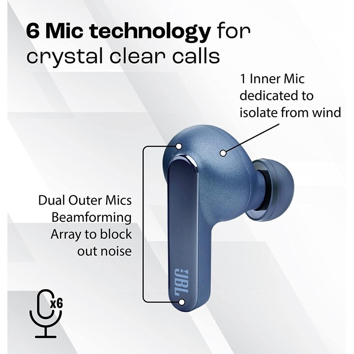 JBL Live Pro 2 TWS Blu con cancellazione del rumore (ANC) - Auricolari Bluetooth