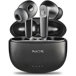 Fones de ouvido Bluetooth NGS Arctic Hush com estojo de carregamento/ Autonomia 4h/ Preto