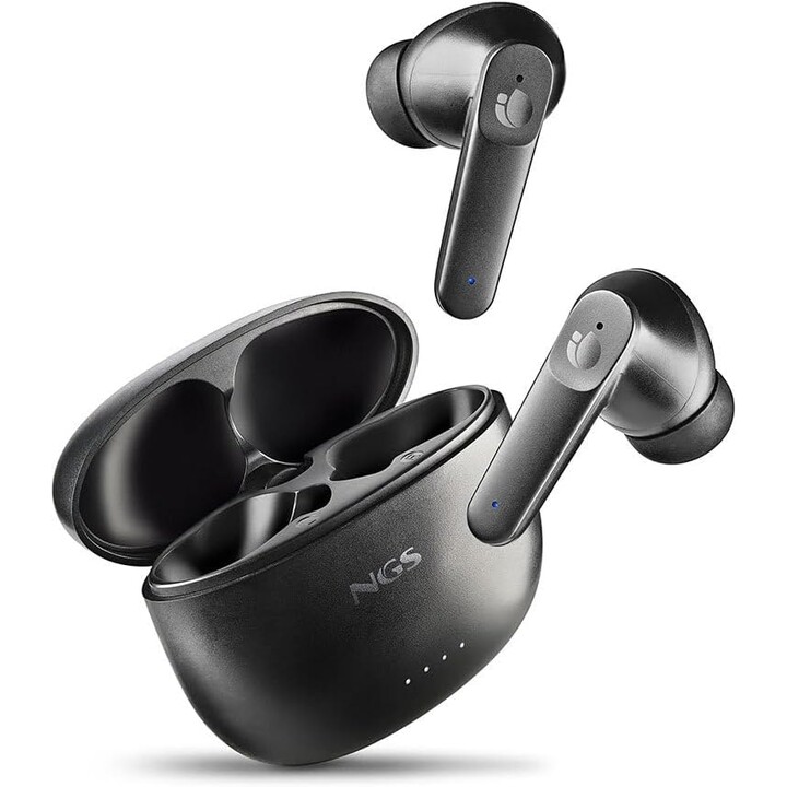 Fones de ouvido Bluetooth NGS Arctic Hush com estojo de carregamento/ Autonomia 4h/ Preto