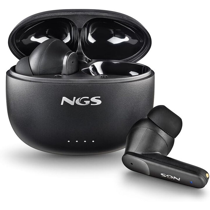 Fones de ouvido Bluetooth NGS Arctic Hush com estojo de carregamento/ Autonomia 4h/ Preto