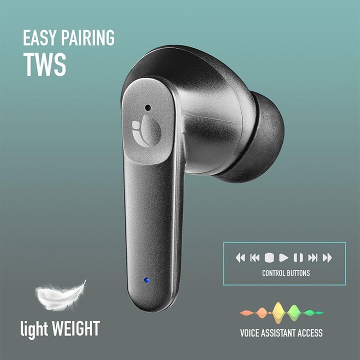 Fones de ouvido Bluetooth NGS Arctic Hush com estojo de carregamento/ Autonomia 4h/ Preto