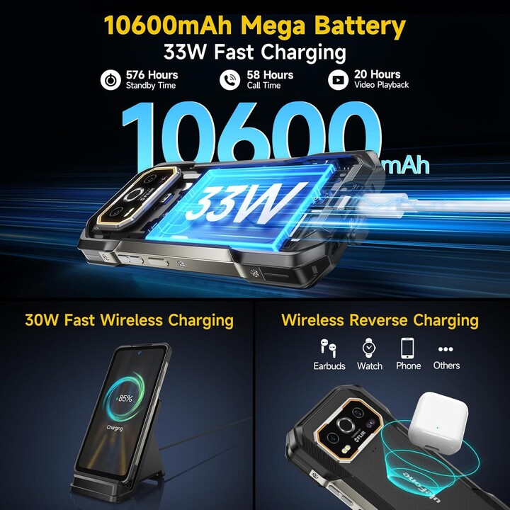 Ulefone Armor 27 Pro 12GB 256GB NFC Dual Sim Preto