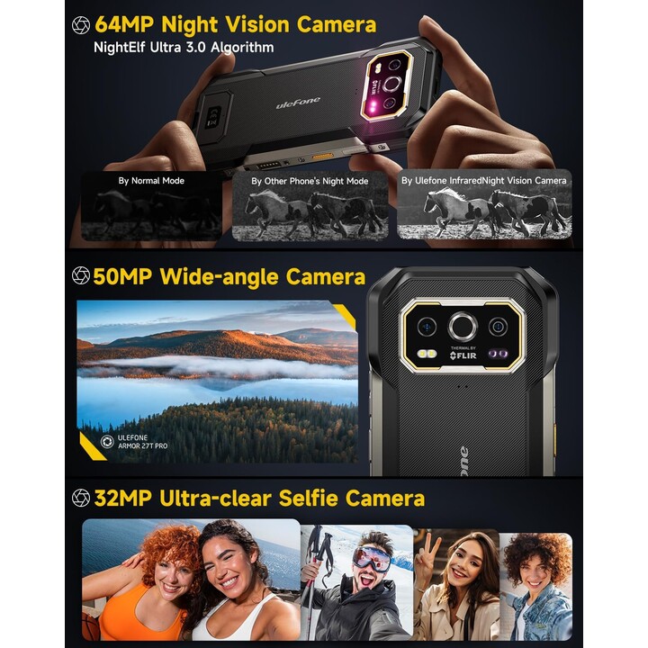 Ulefone Armor 27 Pro 12GB 256GB NFC Dual Sim Preto