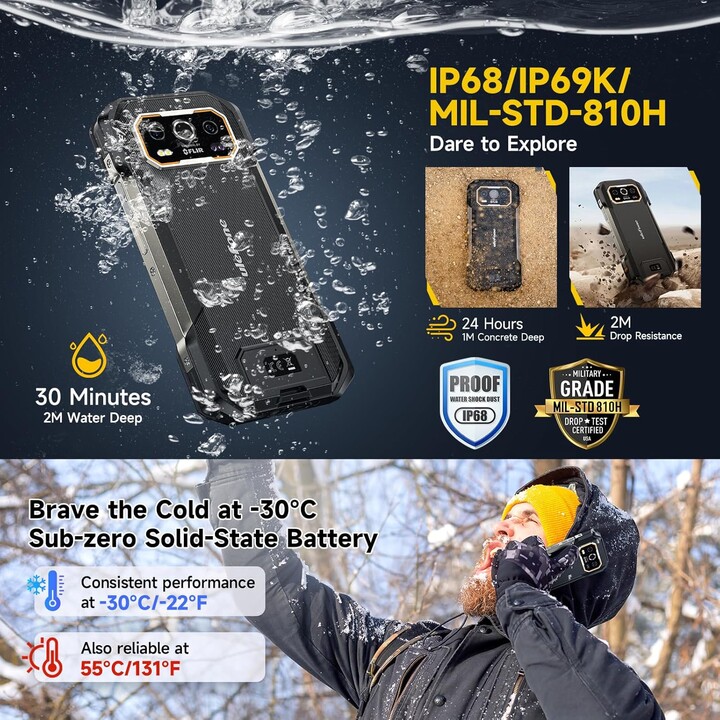 Ulefone Armor 27 Pro 12GB 256GB NFC Dual Sim Preto