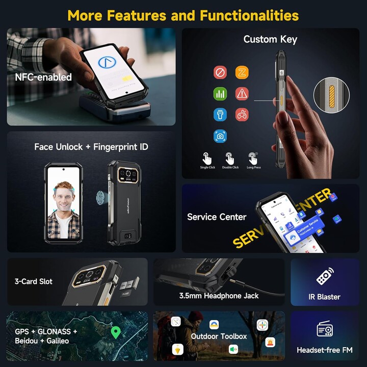Ulefone Armor 27 Pro 12GB 256GB NFC Dual Sim Preto