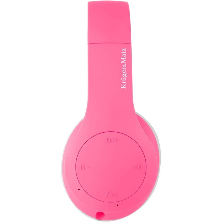 Kruger&Matz écouteurs supra-auriculaires sans fil pour enfants model Street Kids , couleur rose