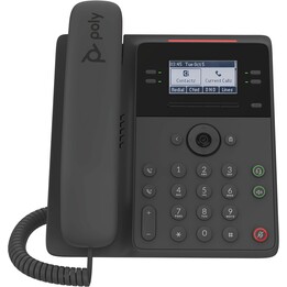 Telefone IP POLY Edge B30 com PoE habilitado, 16 linhas, preto