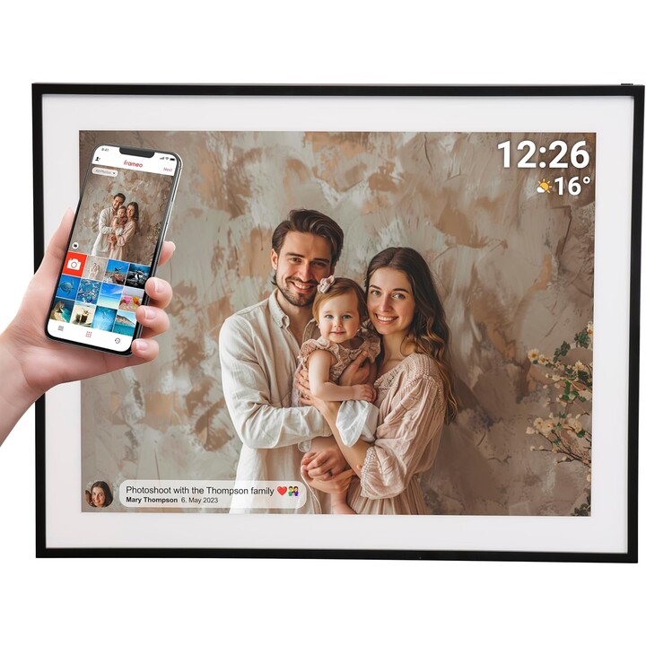 Denver photo frame with FRAMEO 19" 32GB black