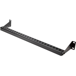 StarTech.com 12S-CABLE-LACING-BAR 1U adjustable horizontal cable lacing bar, black