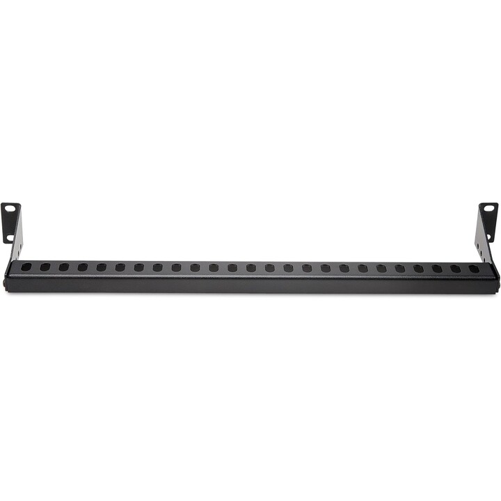 StarTech.com 12S-CABLE-LACING-BAR 1U adjustable horizontal cable lacing bar, black