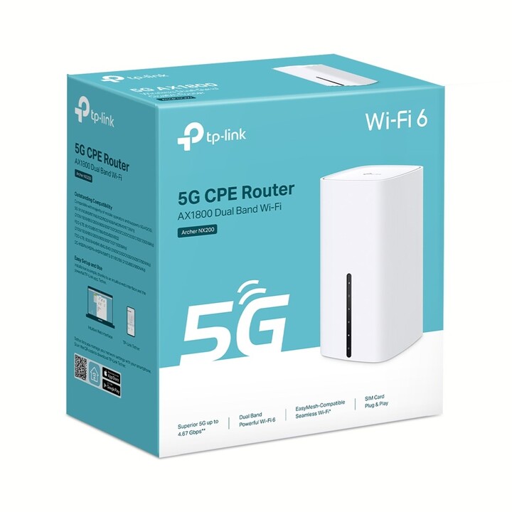 Router wireless TP-Link Archer NX200 Gigabit Ethernet Dual band (2,4 GHz/5 GHz) 5G Bianco