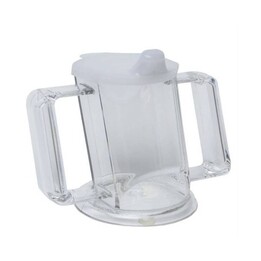 Becher für eine behinderte Person transparent