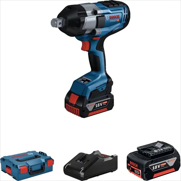 BOSCH 06019J8522, GDS 18V-1050 H BITURBO Juego de llaves de impacto de 3/4 pulgadas, azul/negro