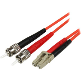 StarTech.com Cavo adattatore di rete in fibra ottica duplex multimodale LC-ST 50/125 da 5 m - Cavo patch duplex